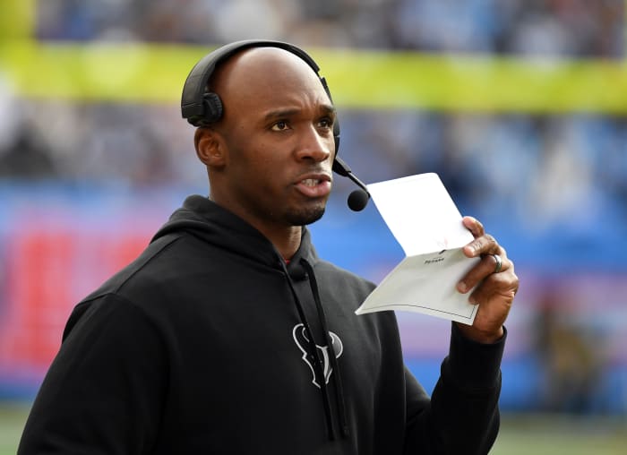 Texans head coach DeMeco Ryans during the second half against the Tennessee Titans at Nissan Stadium.